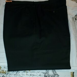 Men's 44 X 30 Dress Starched Black Dress Pants